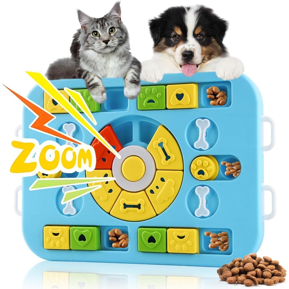 Jouets pour chiens mangeoire-jeu d'intelligence pour chien bleu-35*29*3.8cm