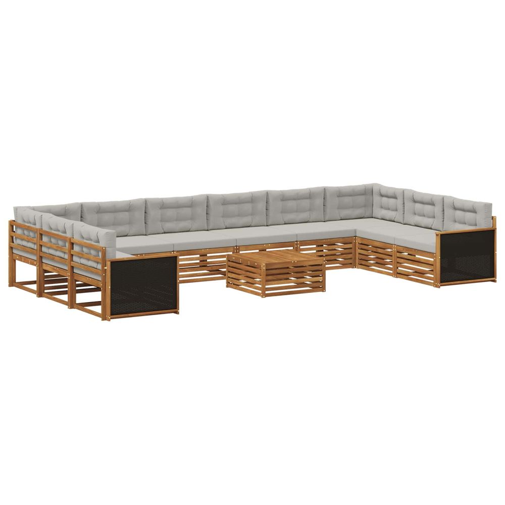 Ensembles de canapés 11 pc bois d'acacia massif