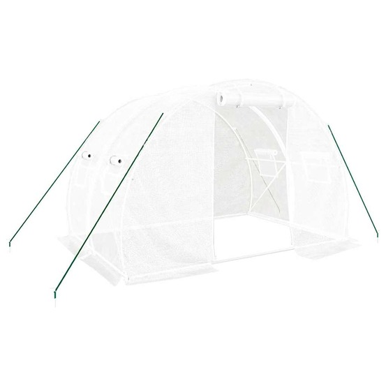 Serre avec cadre en acier blanc 6 m² 3x2x2 m
