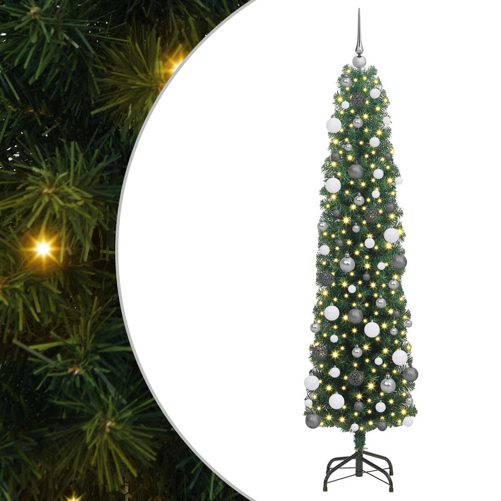 Sapin de noël artificiel vert 180 cm pvc et acier et plastique