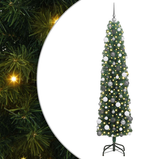 Sapin de noël artificiel vert 180 cm pvc et acier et plastique