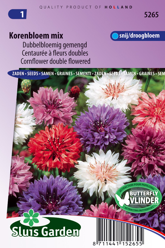 Centaurée à fleurs doubles en mélange - graines de fleurs annuelles - ca. 1 g (livraison gratuite)