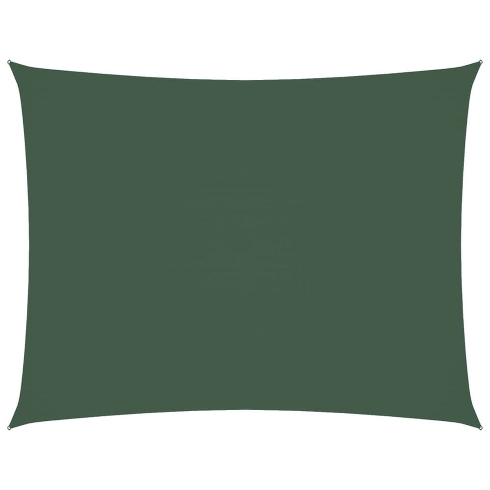Voile de parasol tissu oxford rectangulaire 2x3,5 m vert foncé