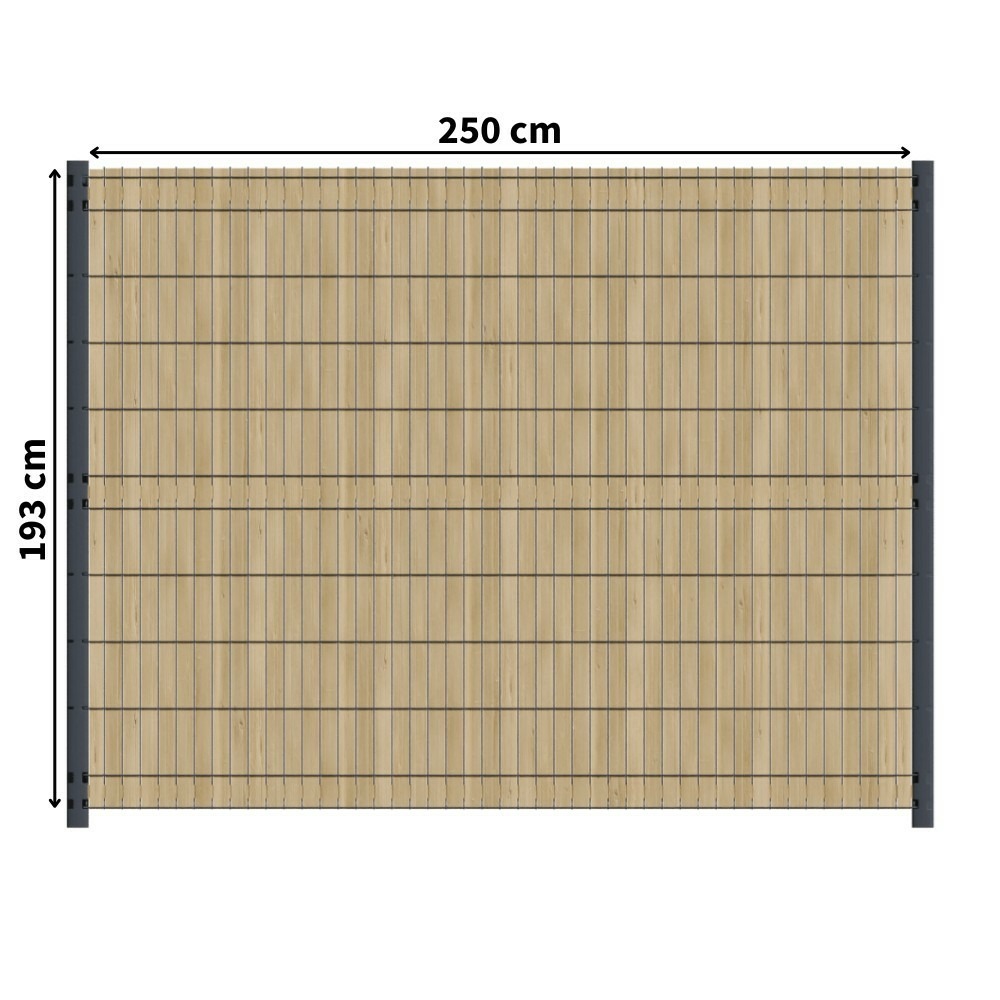 Kit occultation bois - l2,5 x h1,93m - epicea - autoclave - protege contre insecte & champignons - pose facile et rapide