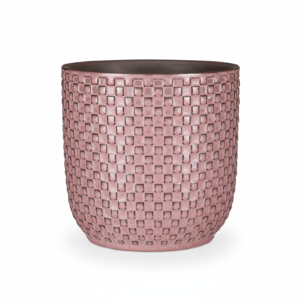 Pot de fleurs en relief rose - d.7cm