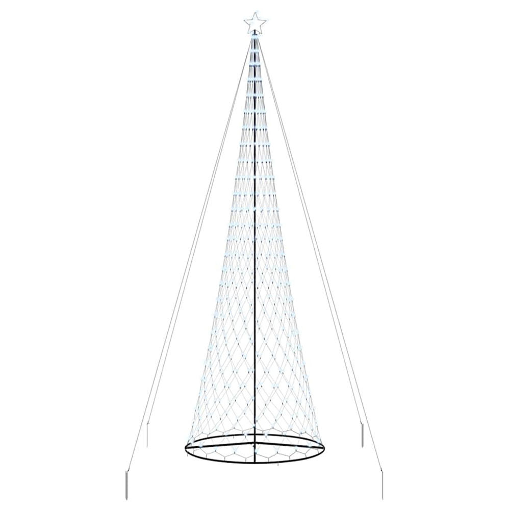 Arbre de noël led avec 555 led blanc froid 500 cm métal