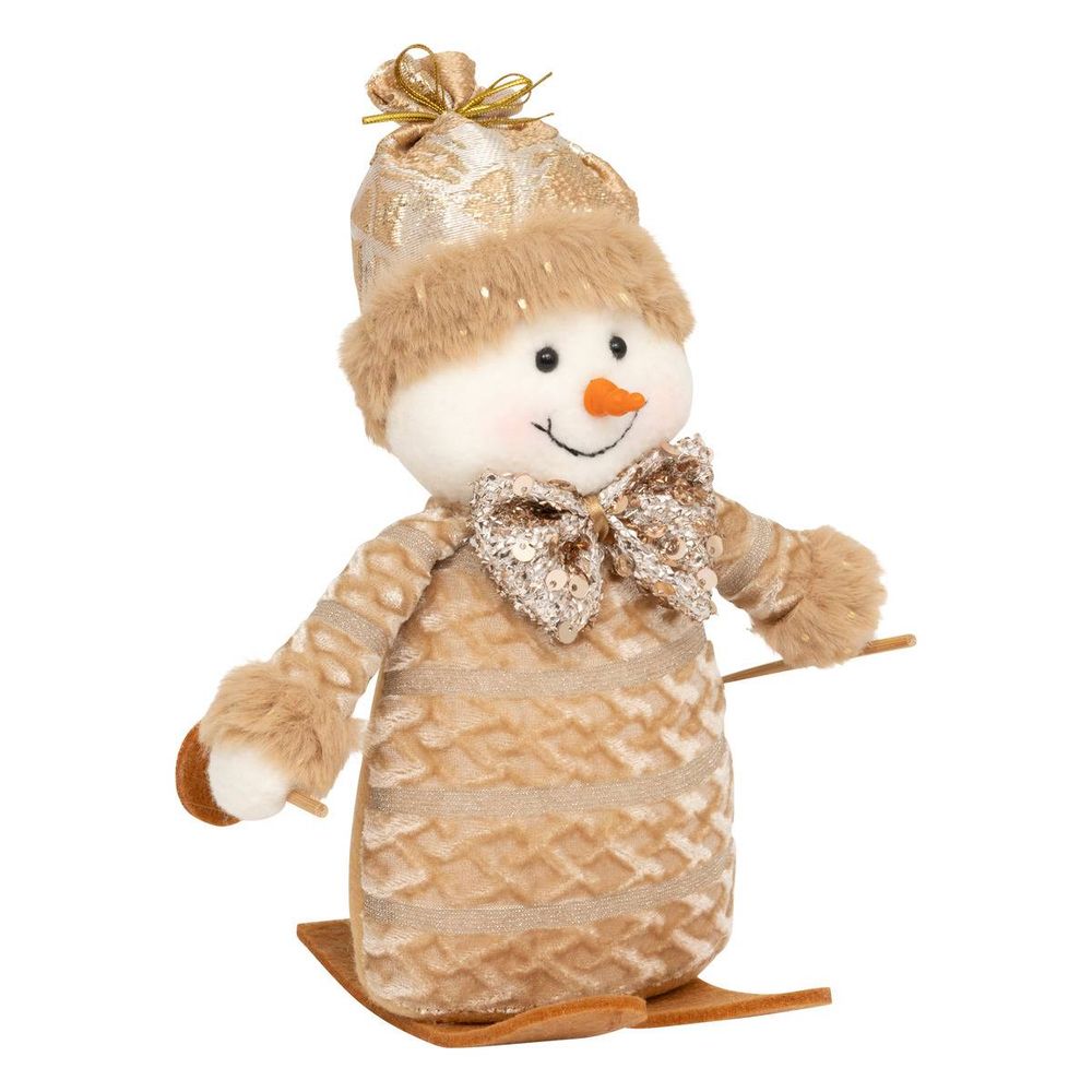 Personnage de noël sur skis