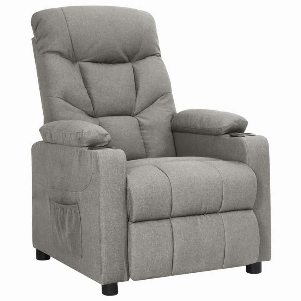 Fauteuil inclinable gris clair tissu