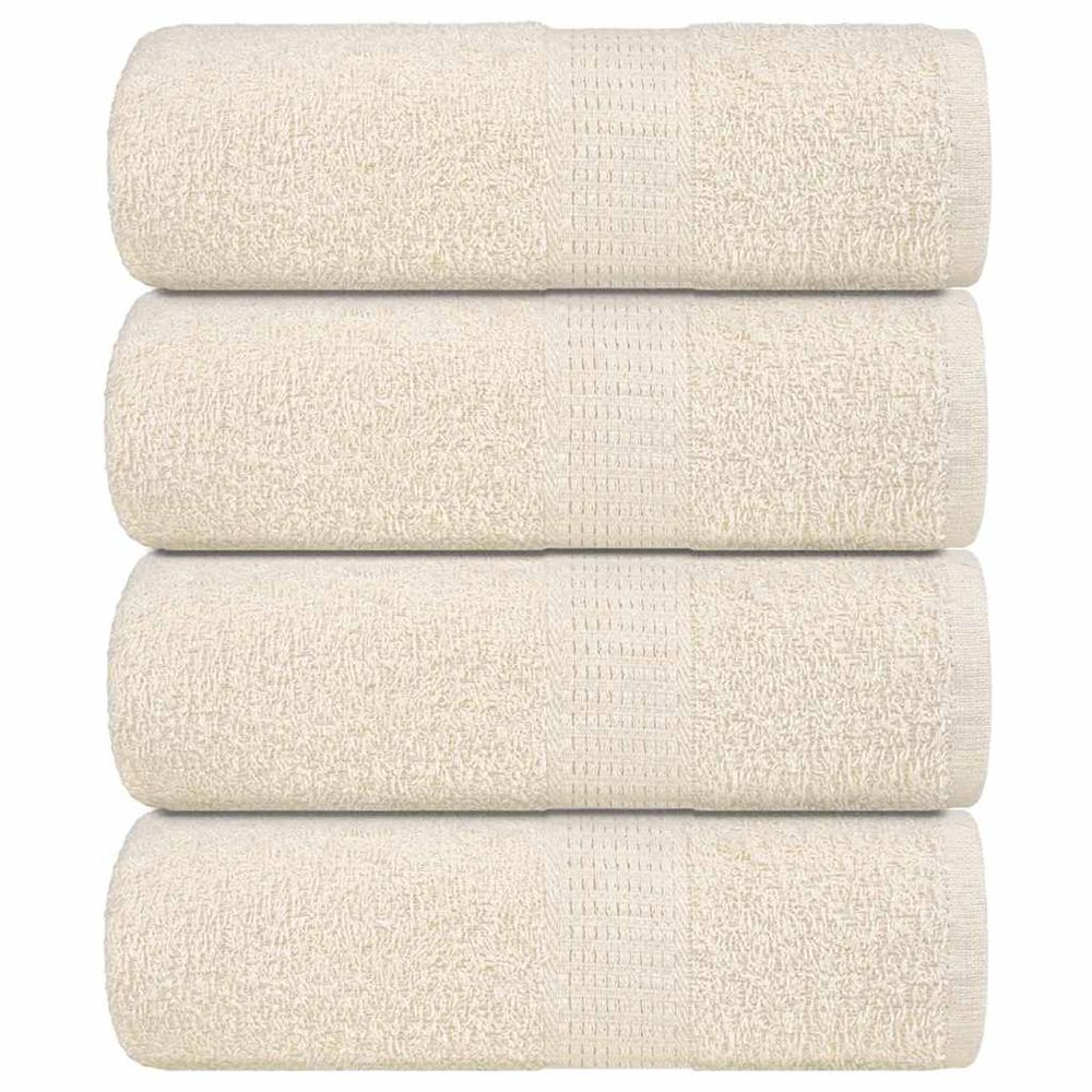 Serviettes de toilette frogn 4 pièces crème 30x30 cm 360 g/m²