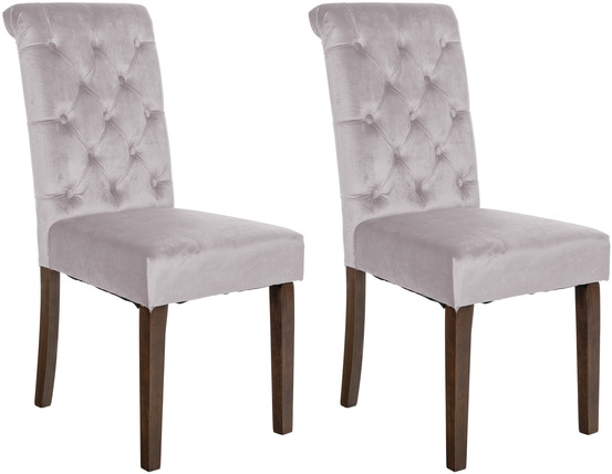Lot de 2 chaises de salle à manger en velours lisburn
