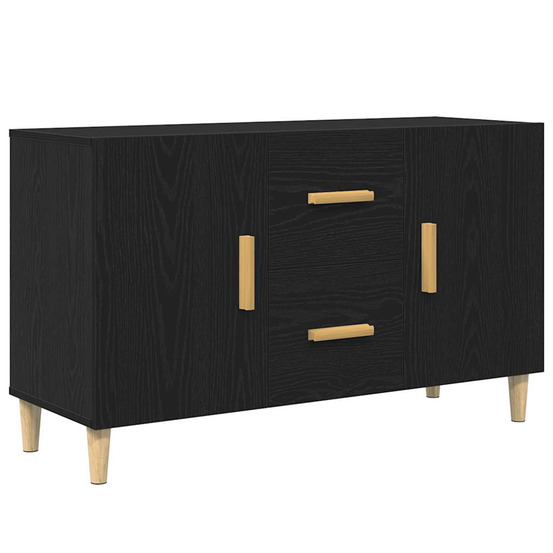 Buffet chêne noir 100x36x60 cm bois d'ingénierie