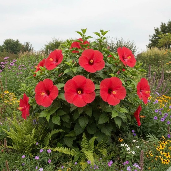 Hibiscus des marais luna™ red f1 pot de 4l - 40/60 cm