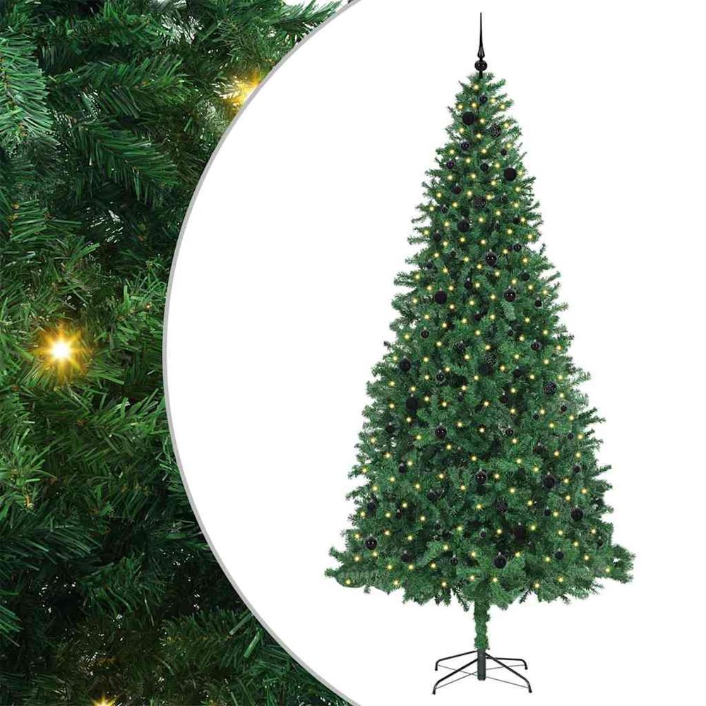 Sapin de noël artificiel vert 300 cm pvc, métal et plastique