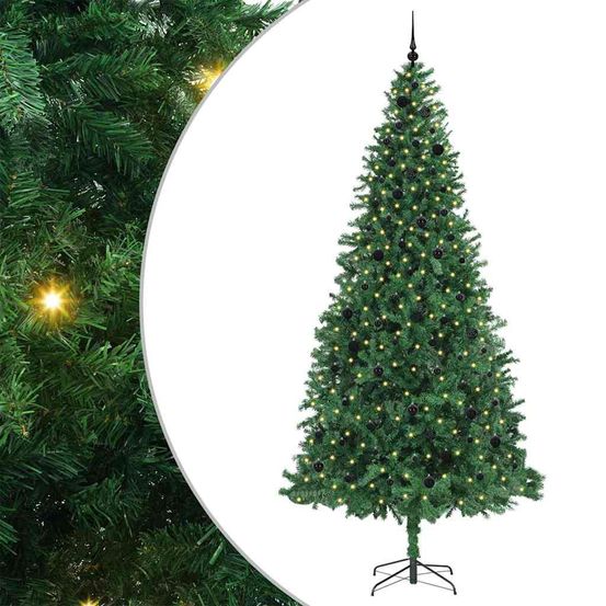 Sapin de noël artificiel vert 300 cm pvc, métal et plastique