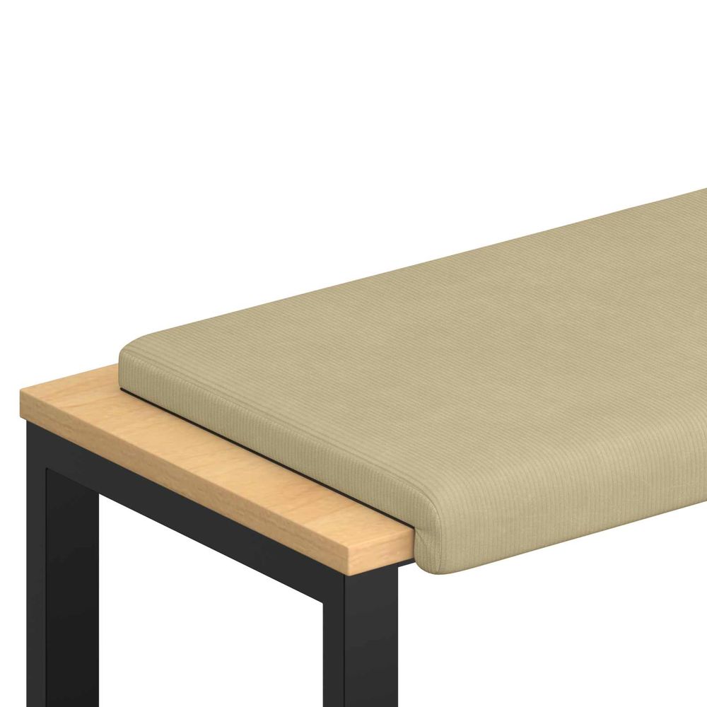 Coussin de banc velours côtelé vert gris profondeur 35 cm