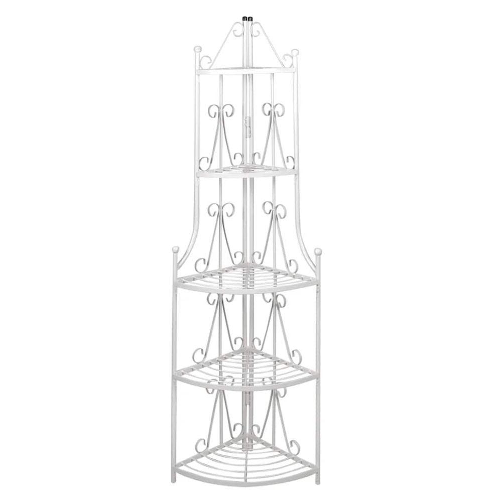 EtagÃšre d'angle pour plantes en blanc
