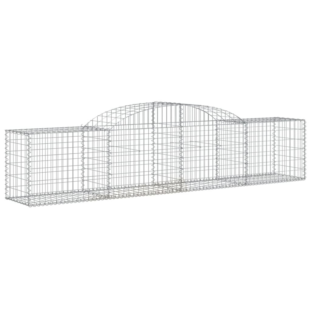 Panier de gabions arqué 300x50x60/80 cm fer galvanisé