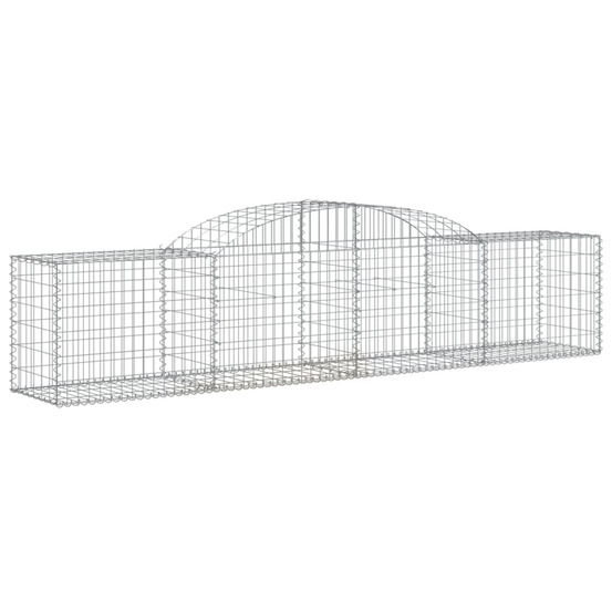 Panier de gabions arqué 300x50x60/80 cm fer galvanisé