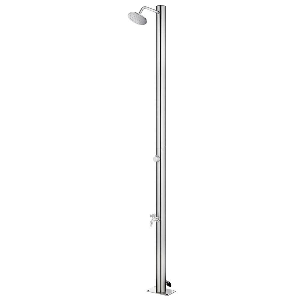 Douche de jardin 215 cm acier inoxydable