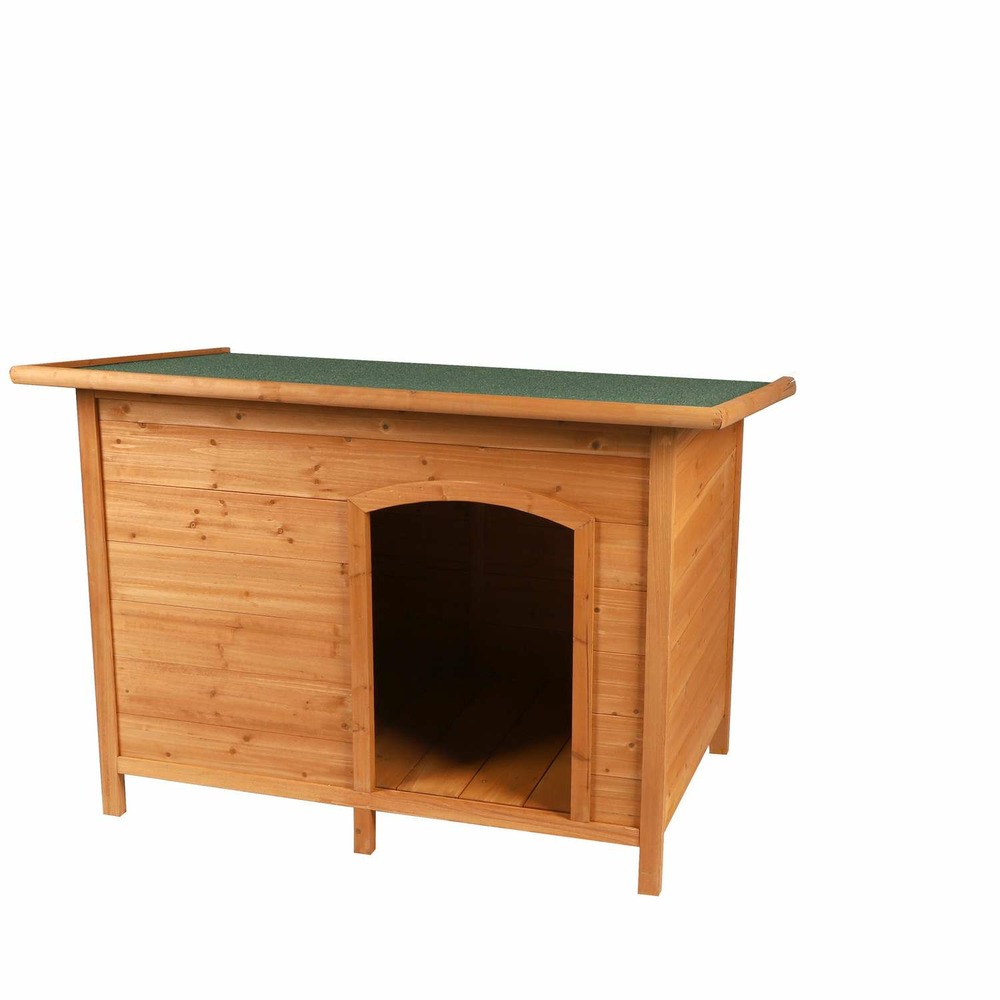 Niche pour chien tao avec toit amovible en bois naturel