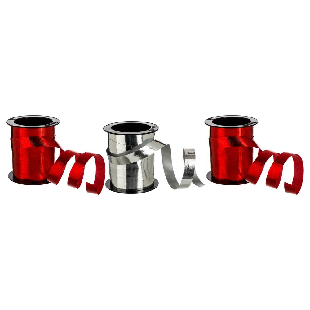 Lot de 3 rouleaux de bolduc 5 mm ou 10mm l.10m