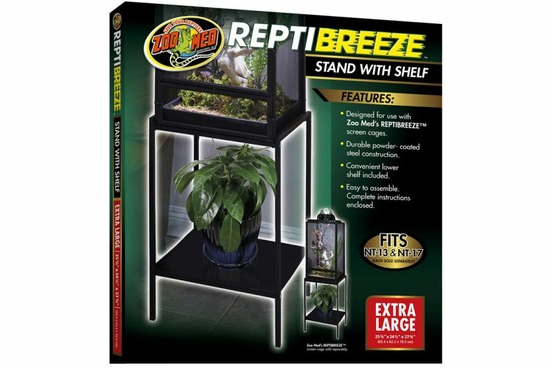 Reptibreeze stand xl - support avec étagère pour reptibreeze - meuble pour terrarium destiné aux lézards type caméléon