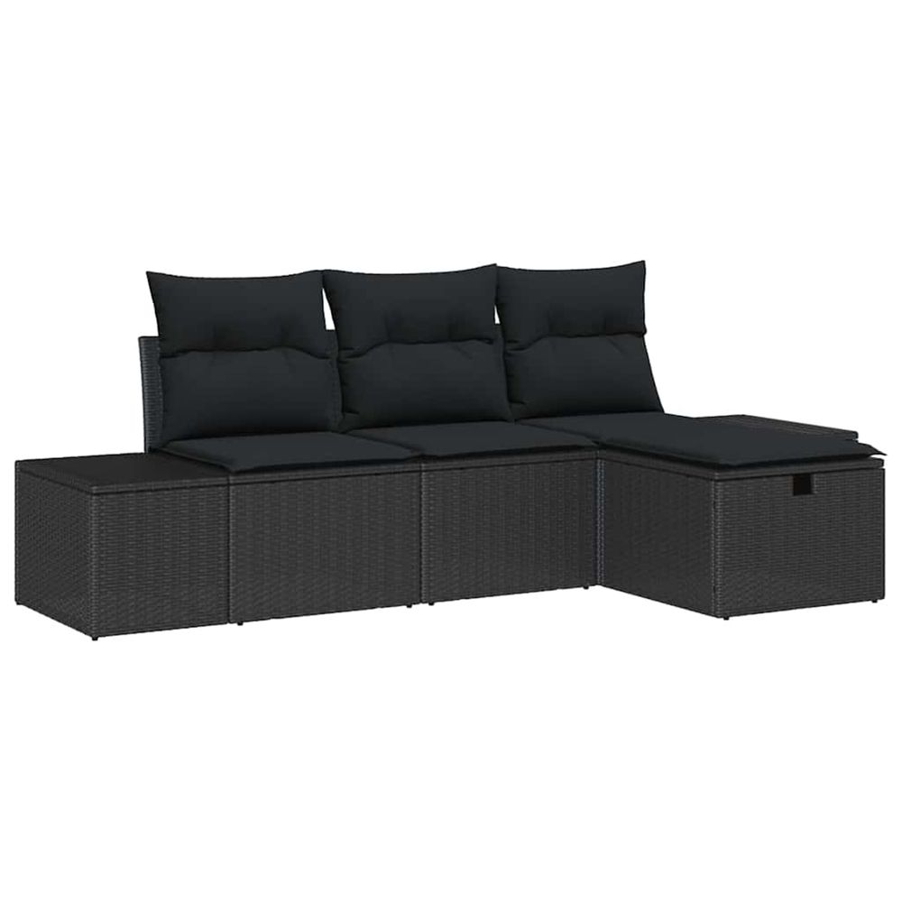 Ensemble de canapé de jardin 4 pc polyrotin