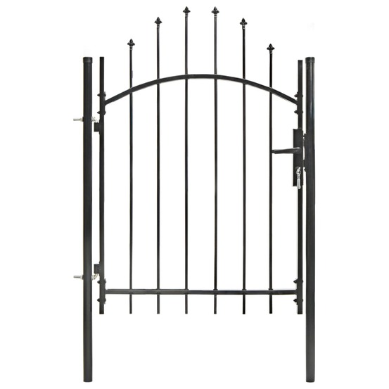Portail de jardin acier 1 x 1,5 m noir