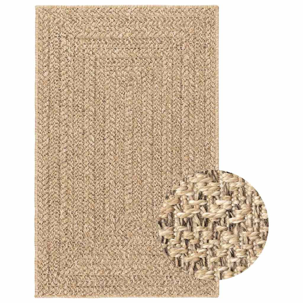 Tapis zizur 240x340 cm aspect de jute intérieur et extérieur