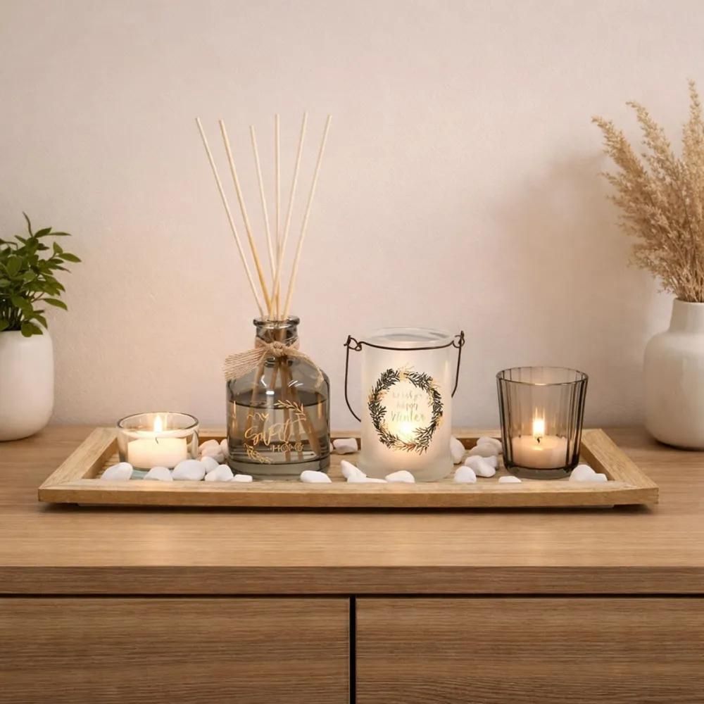Coffret diffuseur parfum et bougies – ambiance naturelle et déco