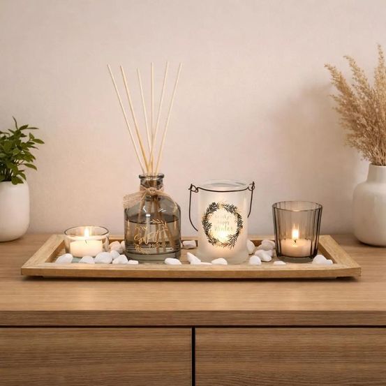 Coffret diffuseur parfum et bougies – ambiance naturelle et déco