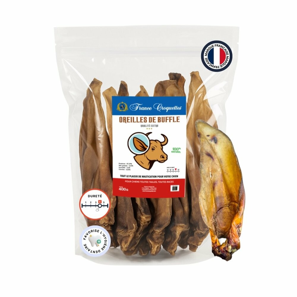 Oreille de buffle 5x400g - france croquettes