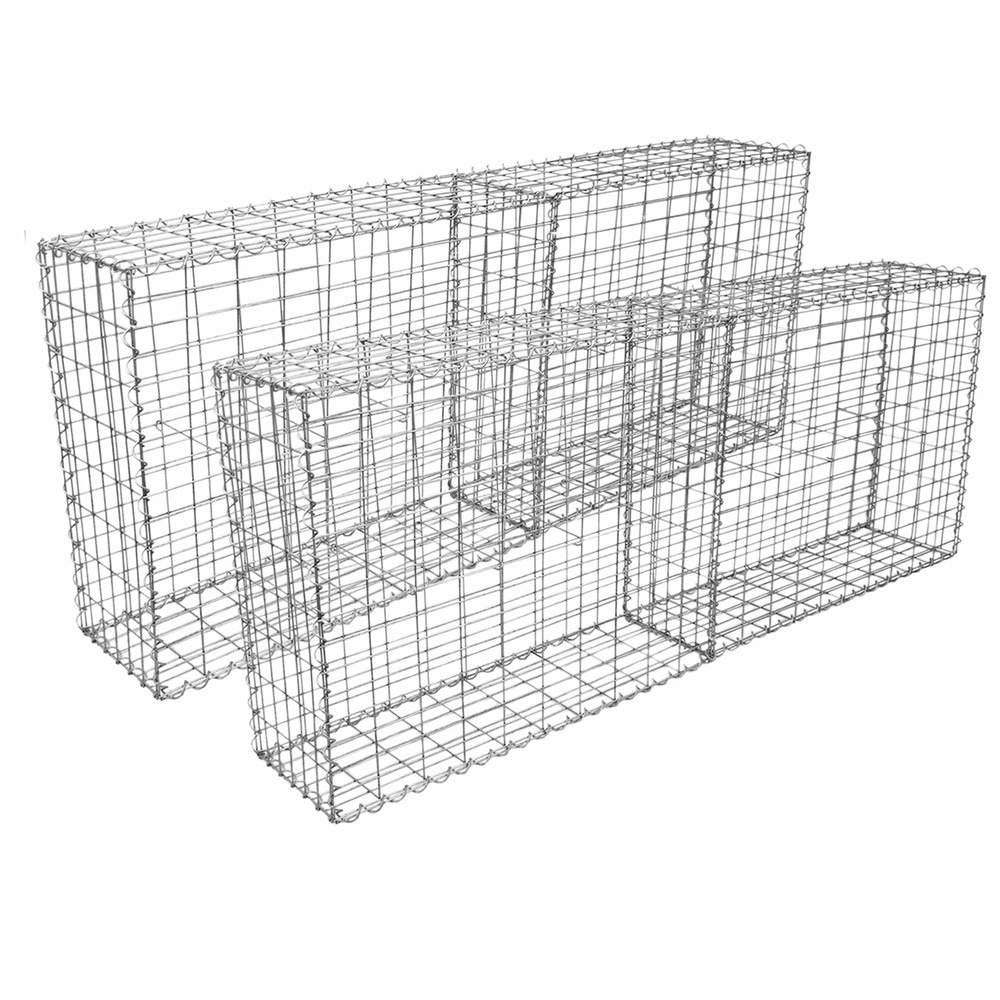 Monstershop lot de 4 paniers de gabions 100 x 95 x 30cm