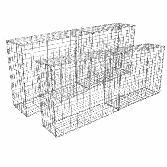 Monstershop lot de 4 paniers de gabions 100 x 95 x 30cm