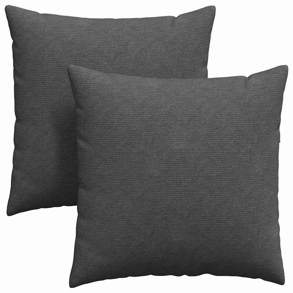 Coussins de canapé 2 pcs gris foncé 80 x 80 cm