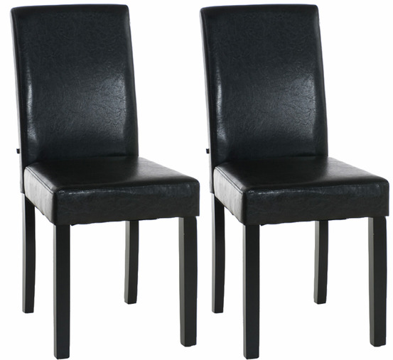 Lot de 2 chaises de salle à manger ina noir