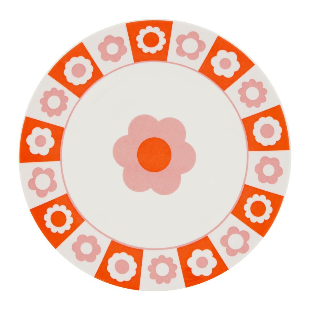 Lot de 6 assiette chachapop d20cm motif fleurs