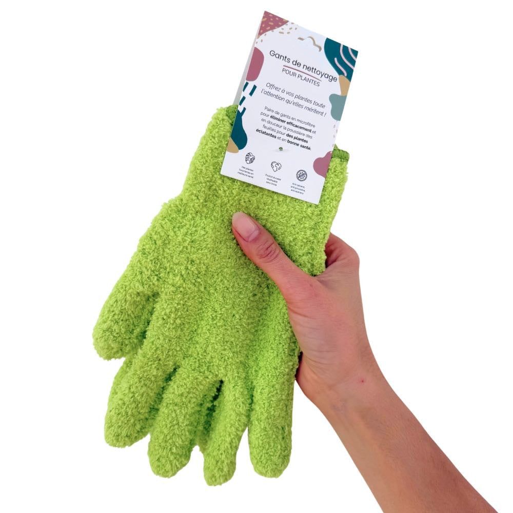 Gants de nettoyage pour plantes - anti-calcaire - vert pomme