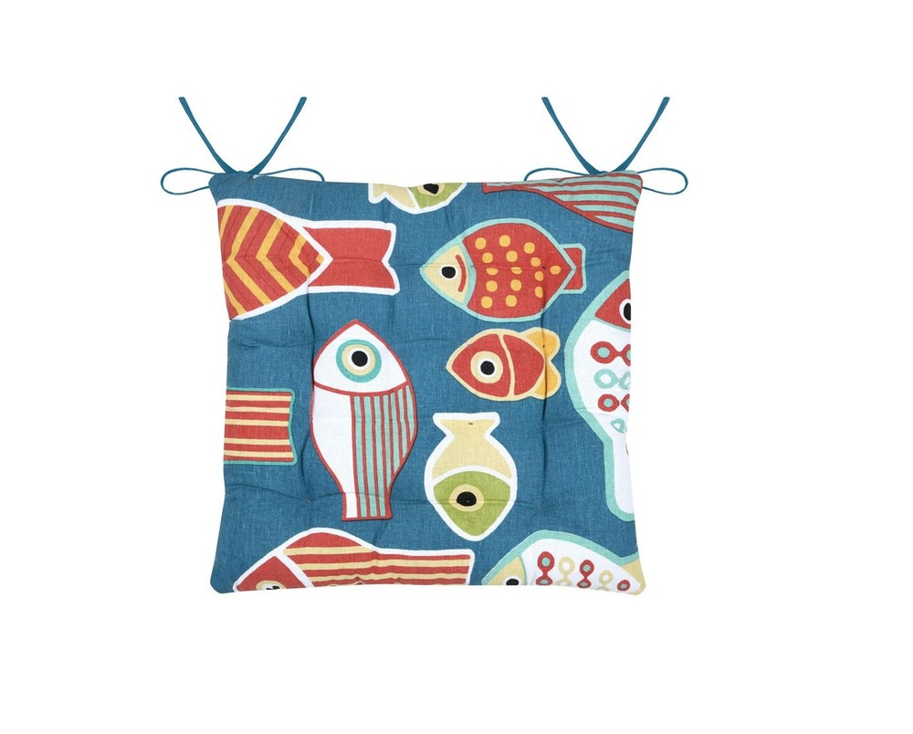 Galette de chaise marine colorfish