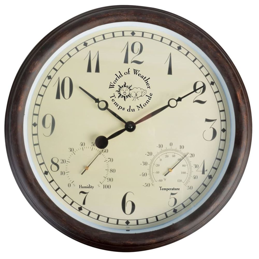 Horloge de station avec thermo-hygromètre 30,5cm tf008