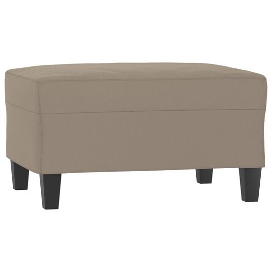 Repose-pied taupe 70x55x41 cm tissu microfibre