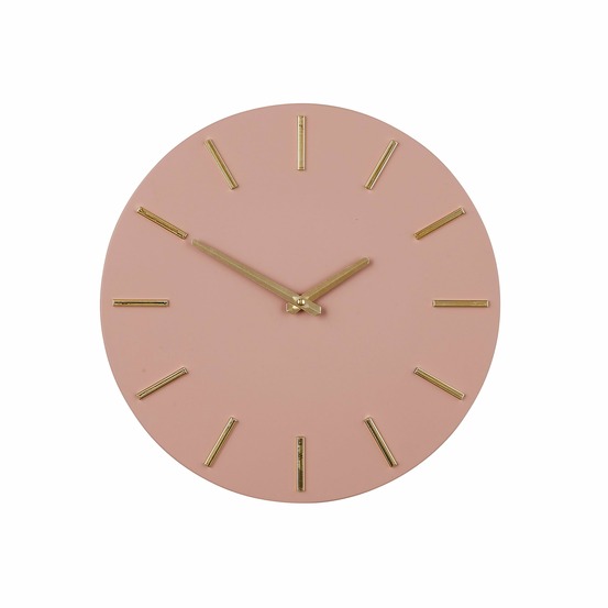 Mica decorations brixen horloge murale - ø36 cm - rose
