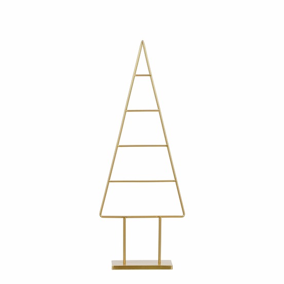 Mica decorations décoration de sapin de noël - l34 x l12 x h90 cm - fer - doré