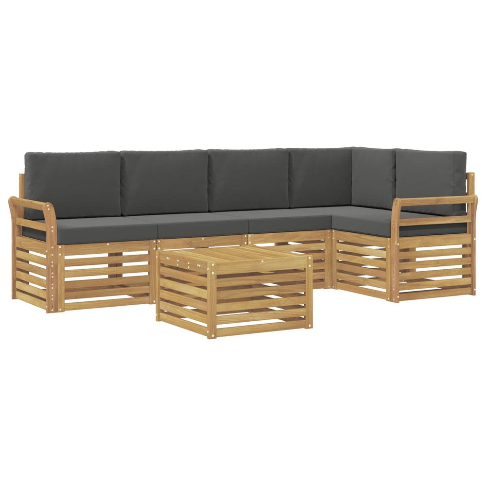 Ensemble de canapés d'extérieur 6 pc blanc et anthracite