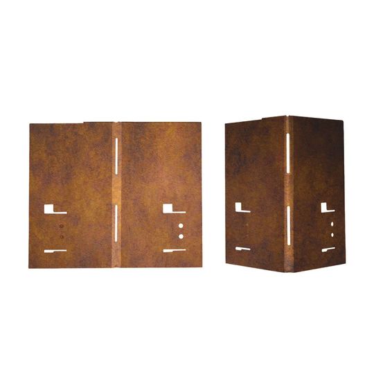 Coin en acier corten pour bordure de jardin, 8 x 8 x 18,5 cm