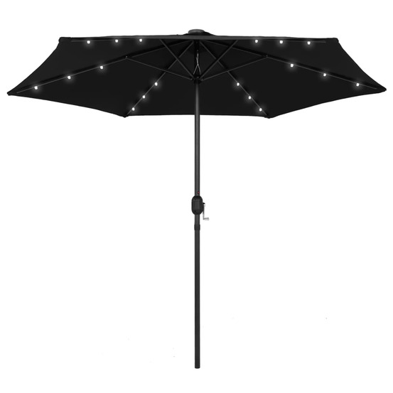 Parasol avec LED et mât en aluminium