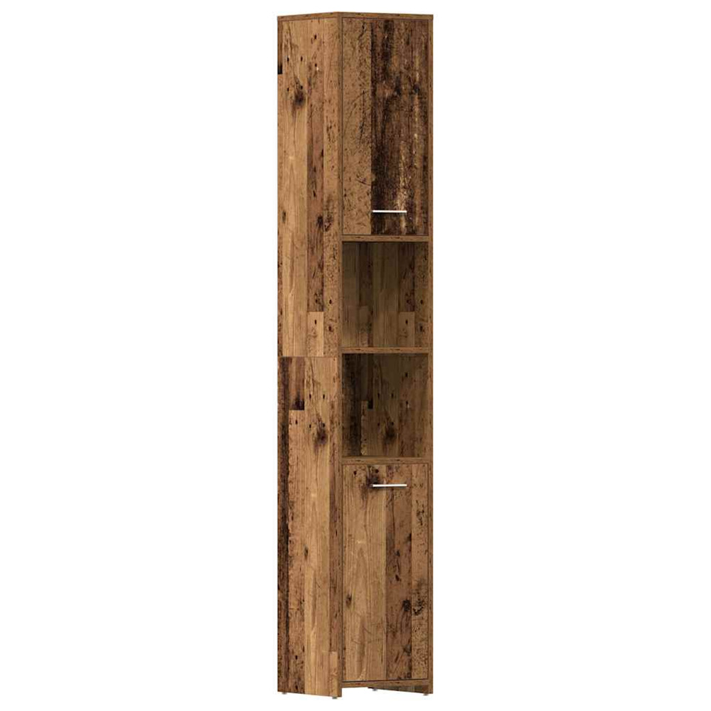 Armoire salle de bain vieux bois 30x30x183,5 cm bois ingénierie