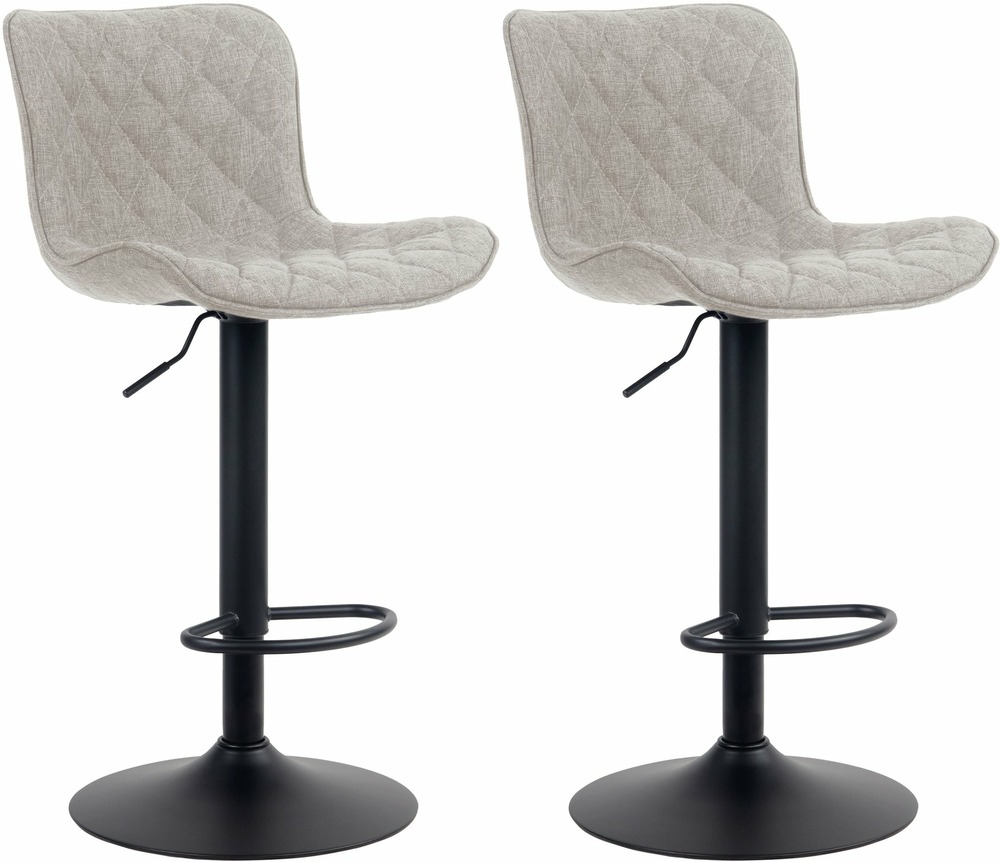 Lot de 2 tabourets de bar emma tissu