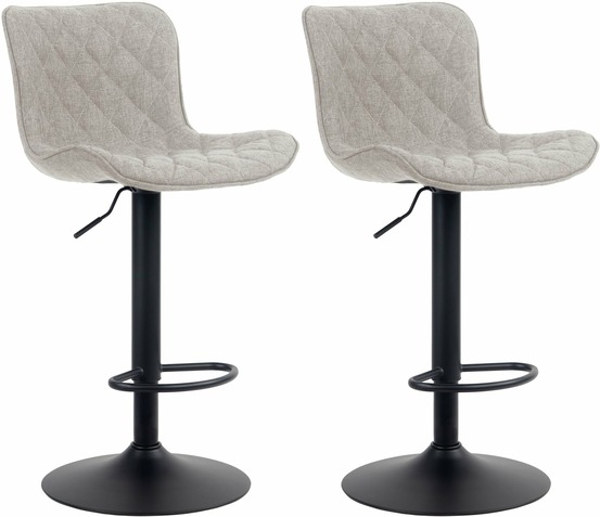Lot de 2 tabourets de bar emma tissu