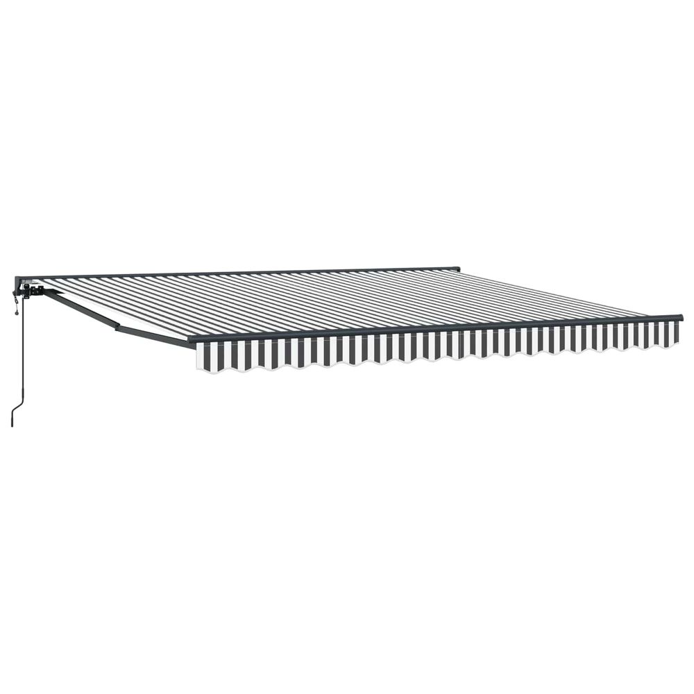Cadre d'auvent anthracite et blanc 400 × 300 cm